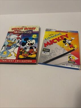 Disney Mickey Mouse Holiday & Celebrating Mickey DVD/Blu‑ray Set - Red, Yellow